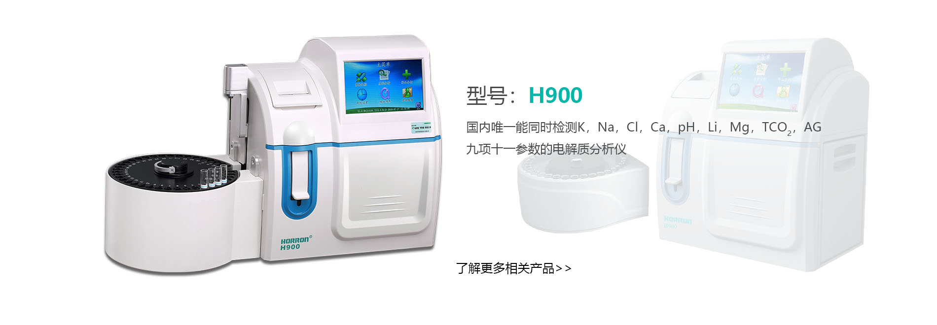H900国内唯一能同时检测九项十一参数的电解质分析仪